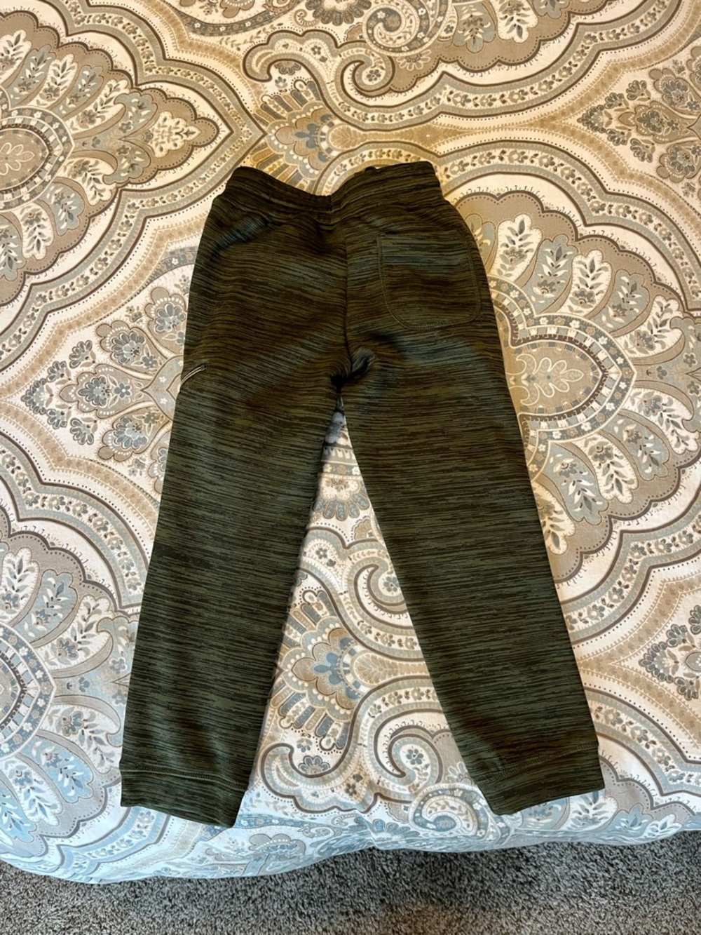 Eddie Bauer Kids Olive Green Marled Jogger Pants - Picture 2 of 4